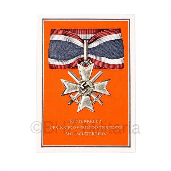 Die Kriegsorden des Grossdeutschen Reiches – 11. Ritterkreuz des Kriegsverdienstkreuzes mit Schwertern