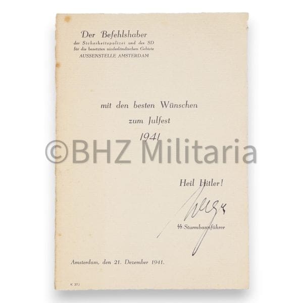 Document Autograph SS Sturmbahnführer Willy Lages