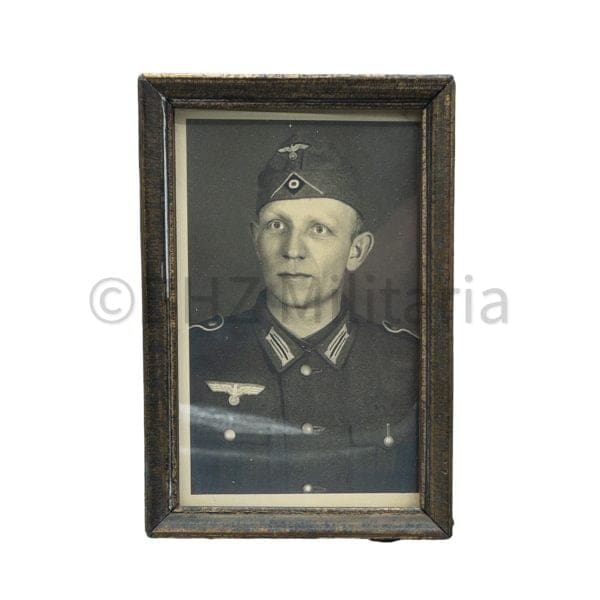 Framed Picture German Soldier with Boat