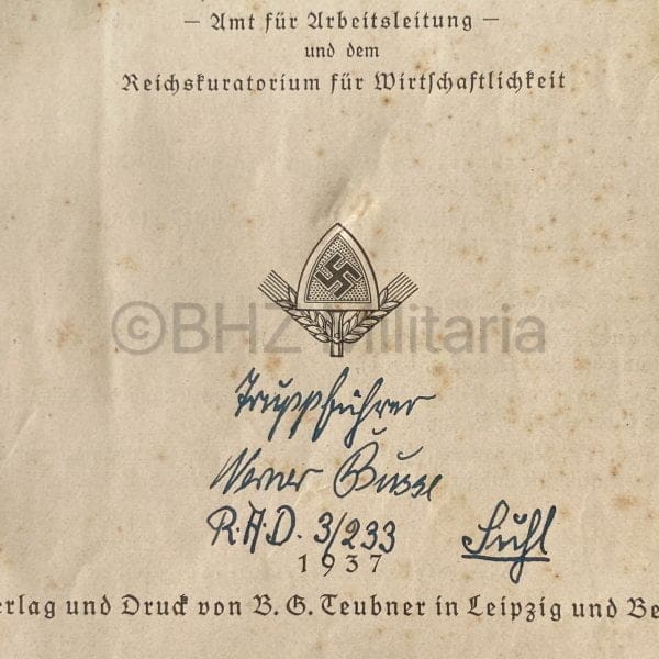 Handbuch der Arbeitstechnik Heft 1 - 1937 - RAD3/233