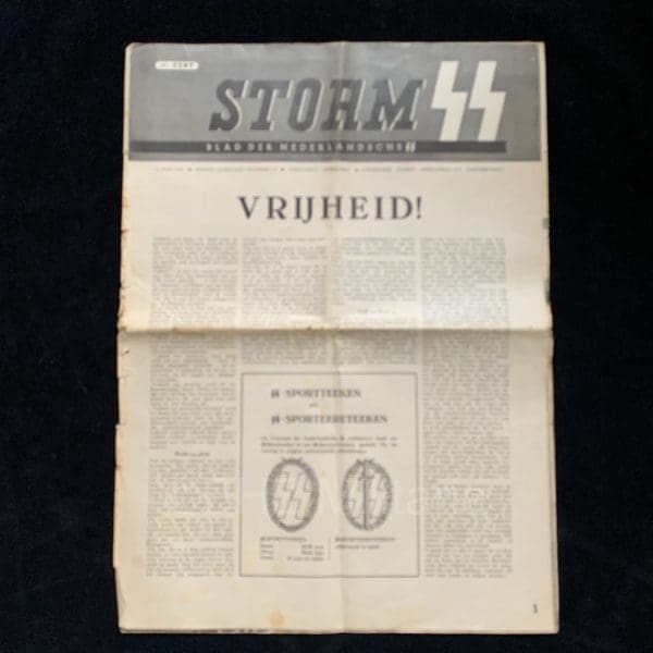Storm (SS) – Blad der Nederlandsche SS – First Volume Number 10 – June 13, 1941