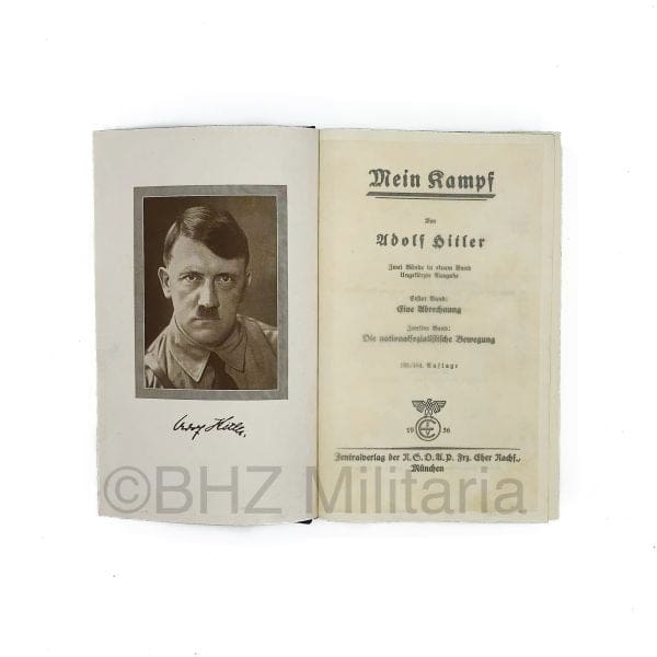 Mein Kampf 1936 with stamp NSDAP Kreis Frauenschaftsleitung from Ludwigslust