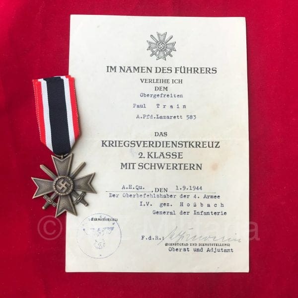 Kriegsverdienstkreuz 2nd Class with Schwertern