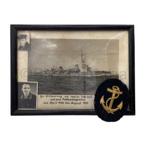 Kriegsmarine Bootmannsmaat Photo and Badge