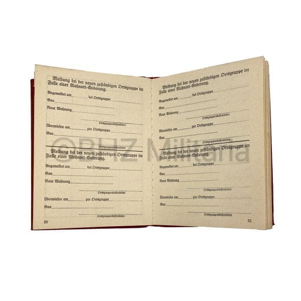 NSDAP Membership Booklet