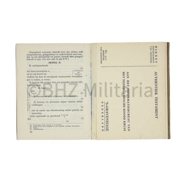 War pocket book (not filled in) 10829-'39