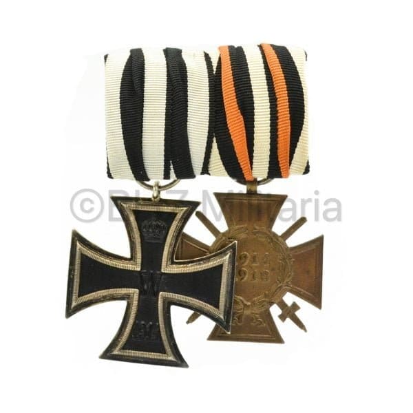Ordenspange Eisernes Kreuz 2. Klasse and Ehrenkruez für Frontkämpfer 1914-18
