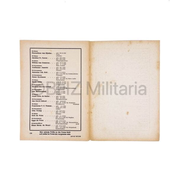SS Formations Sheets of the Germanic SS - June 1943 - 3rd Volume No 6