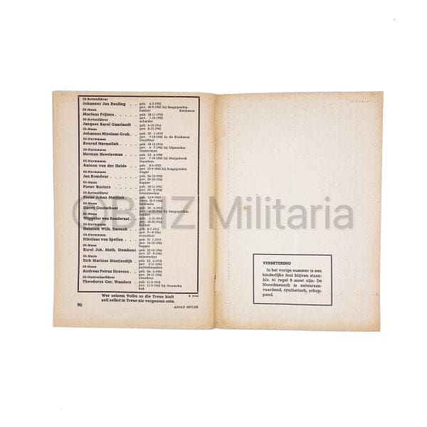 SS Formations Sheets of the Germanic SS - March 1943 - 3rd Volume No 3
