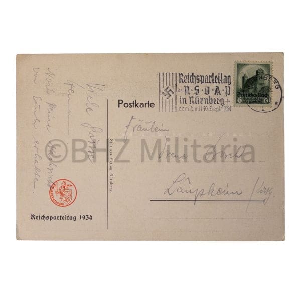 Ansichtkaart Hitler & Himmler Reichsparteitag 1934
