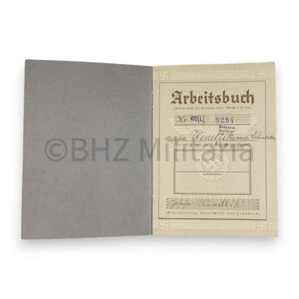Third Reich Arbeitsbuch - Landskron
