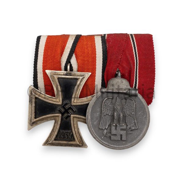 doppelspange ijzeren kruis 1939 2e kl en ostmedaille 1