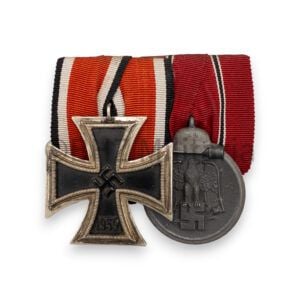 doppelspange iron cross 1939 2nd class and ost medal