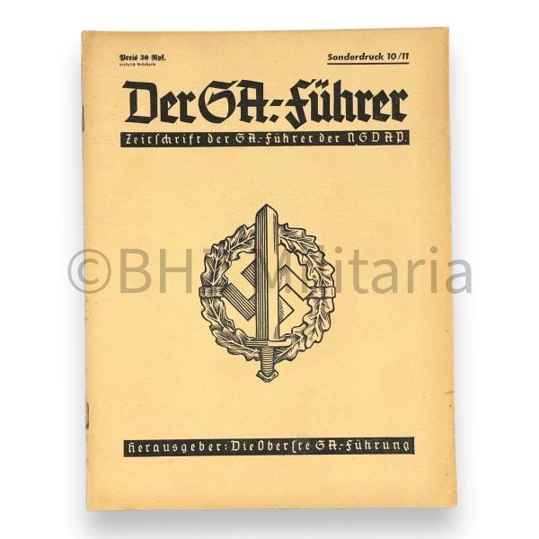 der sa führer – zeitschrift der sa führer der nsdap – sonderdruck 10/11