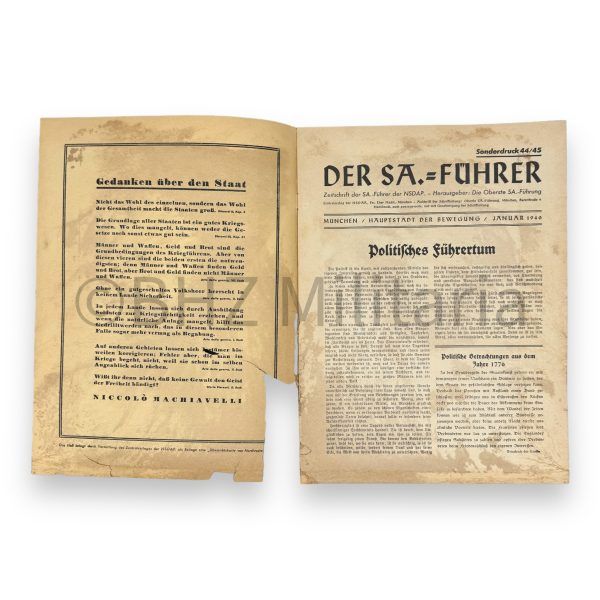 der sa führer zeitschrift der sa führer der nsdap sonderdruck 44/45