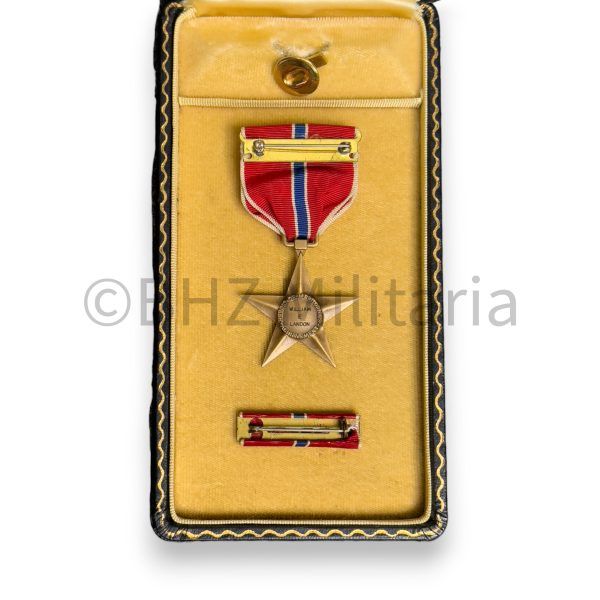 bronze star medal met naam in etui