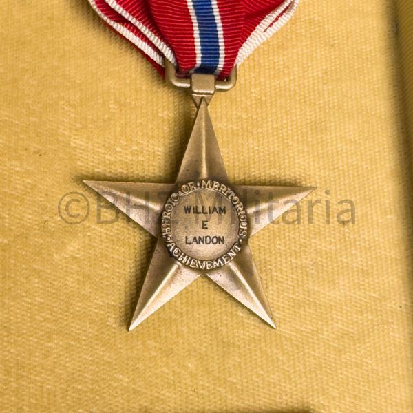 bronze star medal met naam in etui