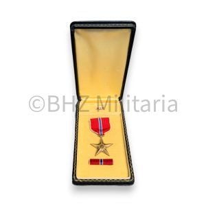 bronze star medal met naam in etui