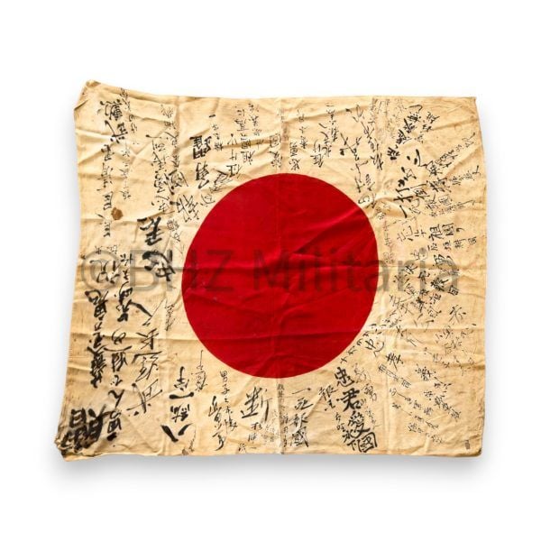 zijden japanse yosegaki hinomaru (good luck vlag)