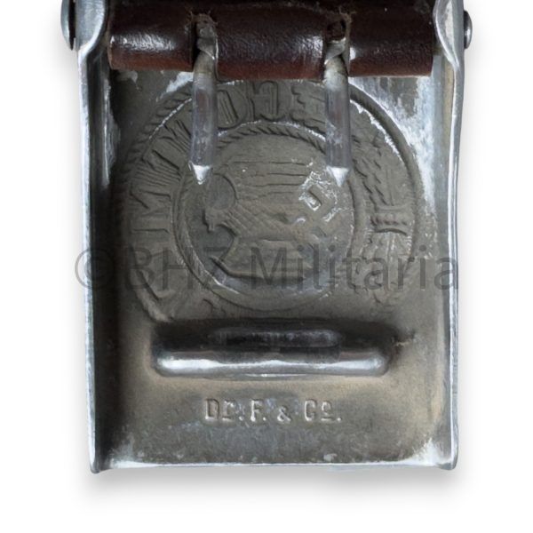 wh aluminium koppelslot met leren tab van dr. franke & co 1937