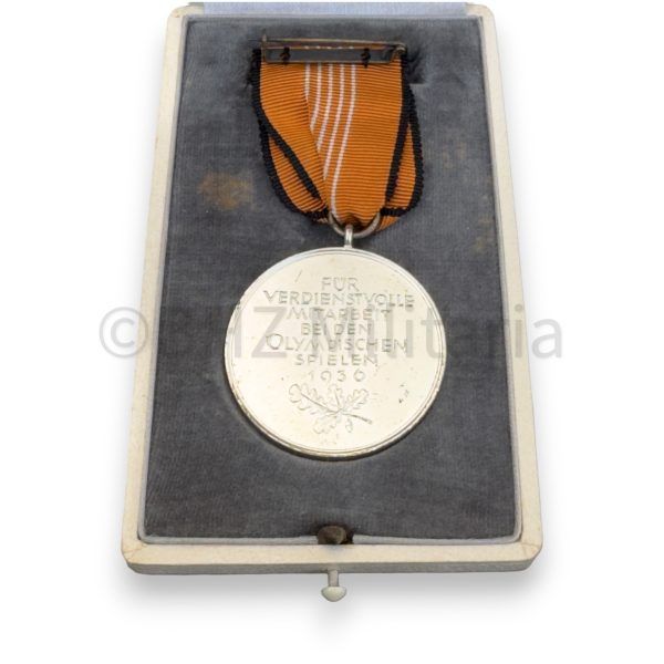 deutsche olympia erinnerungsmedaille 1936 in doos