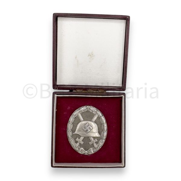 verwundetenabzeichen 1939 zilver mm30 hauptmünzamt in doosje